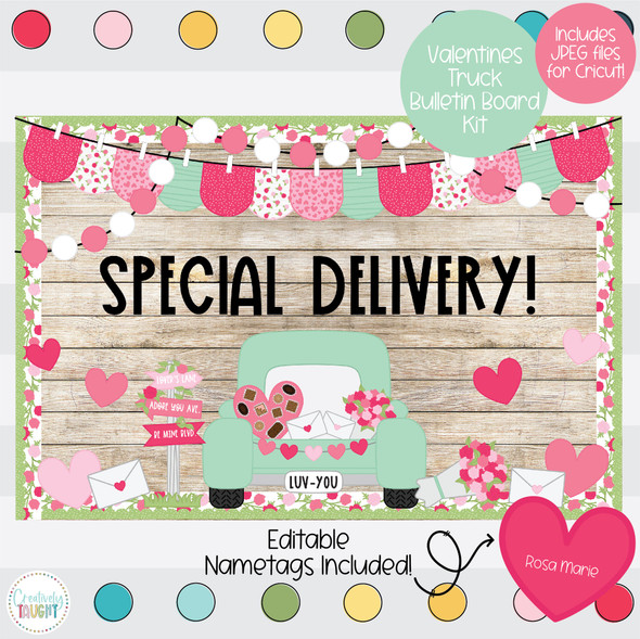 Special Delivery Truck - Valentines - February Bulletin Board Kit