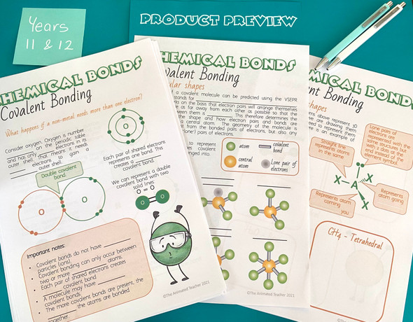 Covalent Bonding Chemistry Worksheets