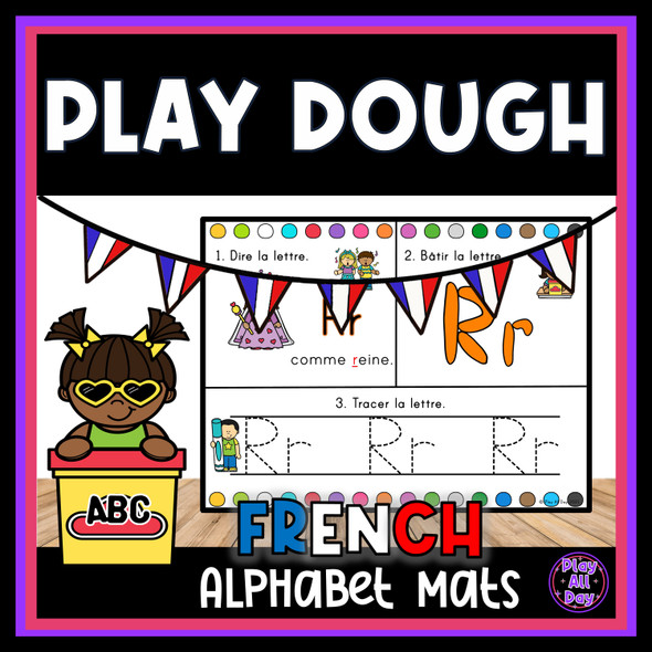 FRENCH Alphabet Dough Mats | Cartes de pâte à modeller – L’ALPHABET