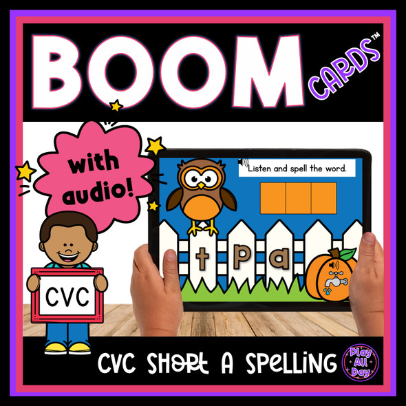 Fall CVC Short A Spelling Boom Cards™