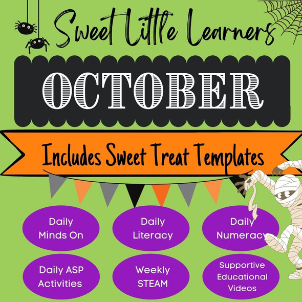 Full Month of Pre-K- Kindergarten- Lessons, Activities, Printables (October)