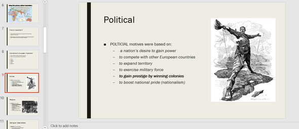 Imperialism Motivation & Impacts Lecture with Guided Notes