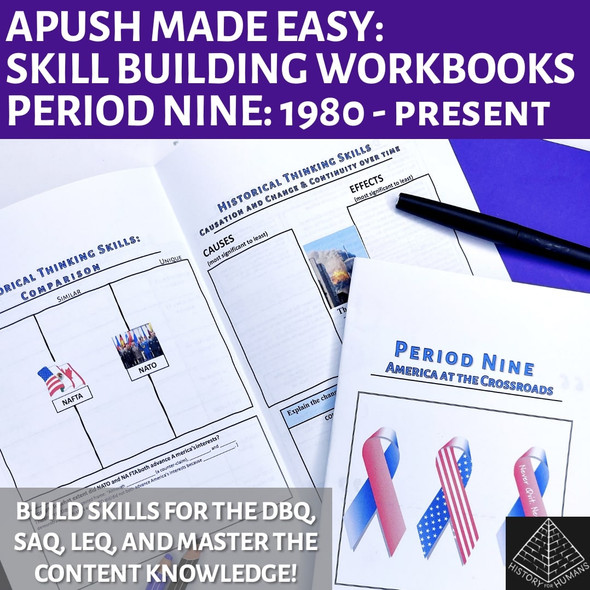 AP US History Period 9 Workbook | Skill Building for DBQ, SAQ, MCQ, & Test Prep!