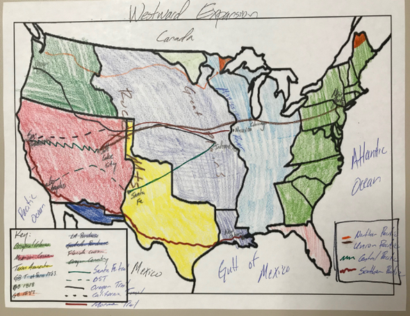 Westward Expansion Mapping Activity