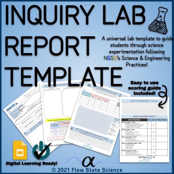 Universal NGSS Inquiry Lab Report Template - A Science Teacher Must Have!