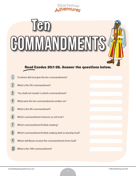 Ten Commandments Bible quiz
