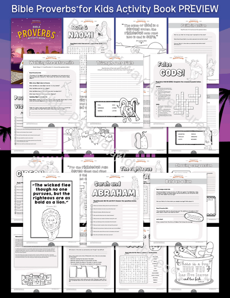 Bible Proverbs for Kids Activity Book