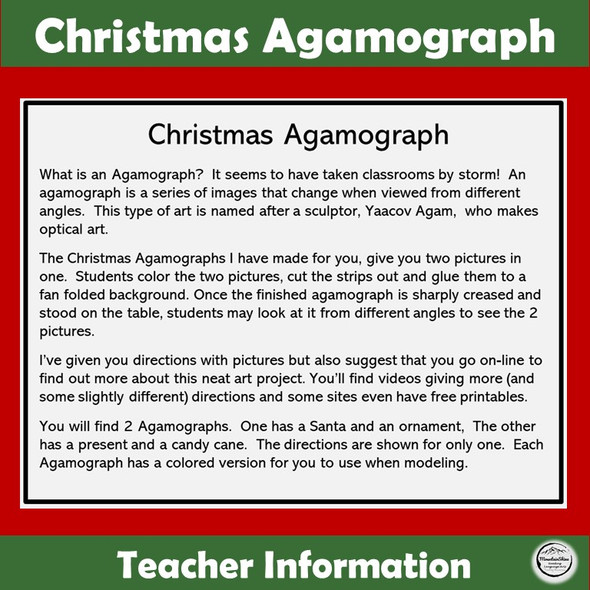 Christmas Art  Activity - Agamograph