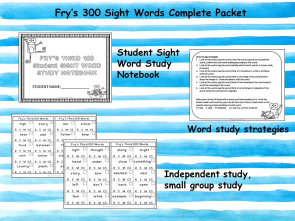 Fry Sight Word Activities Practice