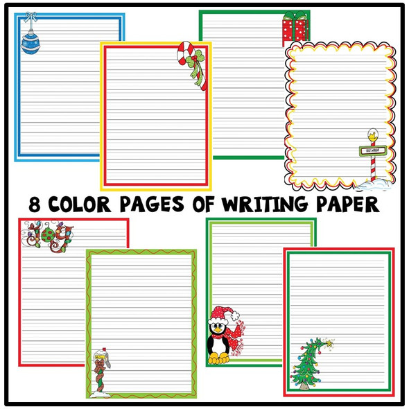 Christmas Writing Papers - NO Prompts, Just Papers