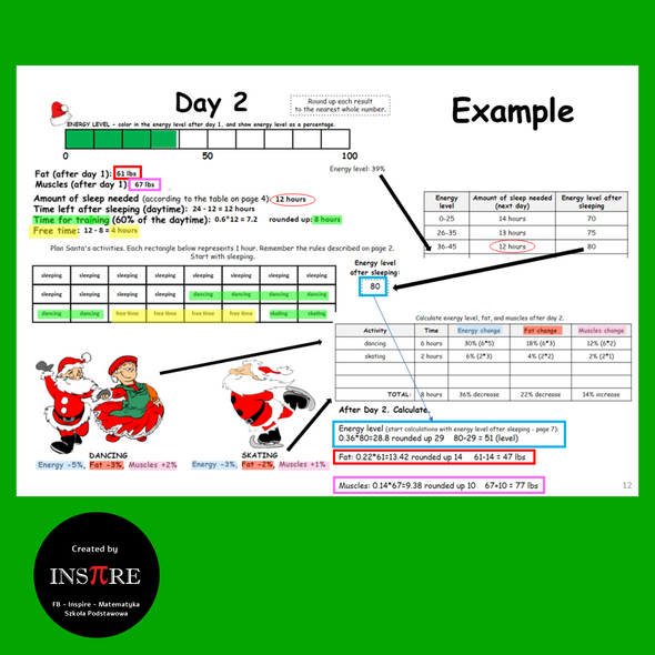 Christmas Math Project Percent Percentages Project Based Learning Santa Winter