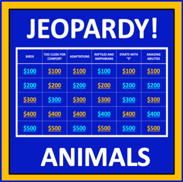 Animal Jeopardy