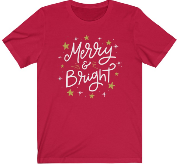 "Merry and Bright" Crew Neck T-Shirt