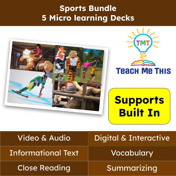 Sports BUNDLE Informational Text Reading Passage and Activities