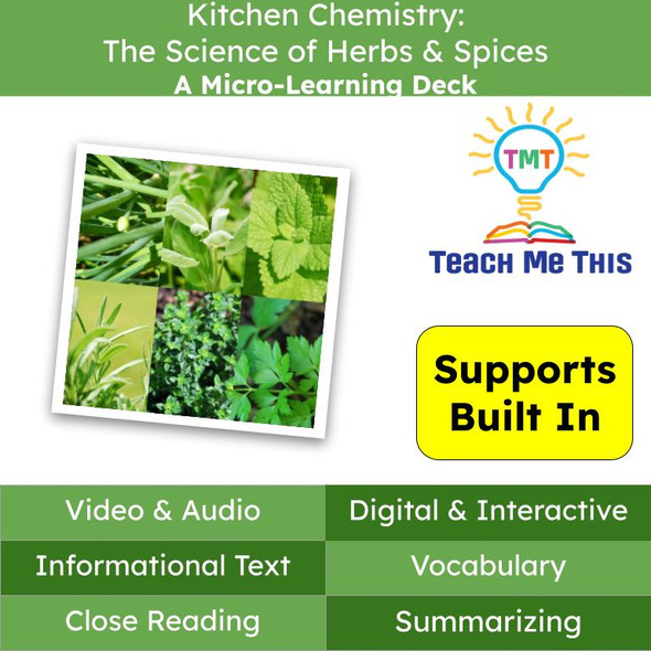 Kitchen Chemistry Informational Text Reading Passage and Activities