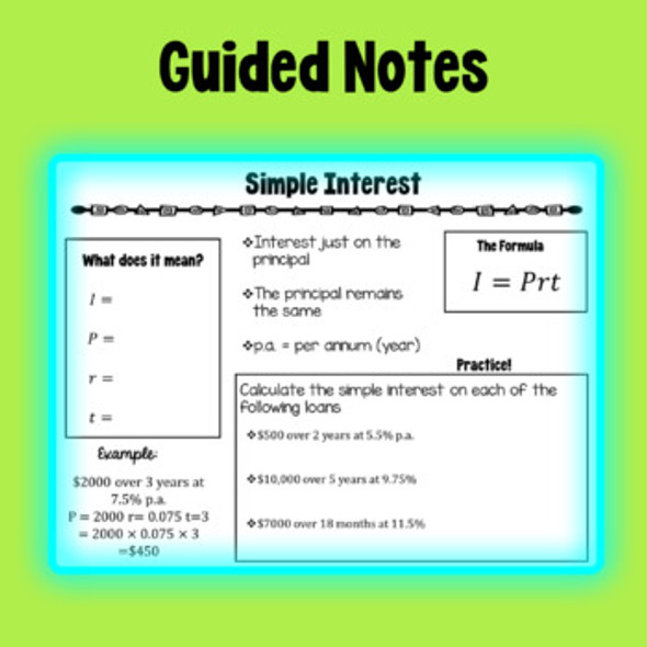 Simple & Compound Interest Digital Activities for Google Slides