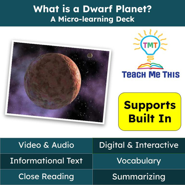 Dwarf Planets Informational Text Reading Passage and Activities