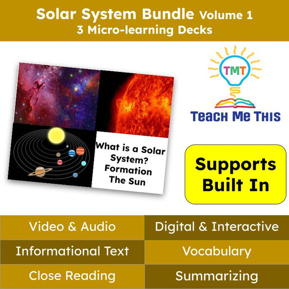 Solar System Informational Text Reading Passage and Activities BUNDLE Volume 1