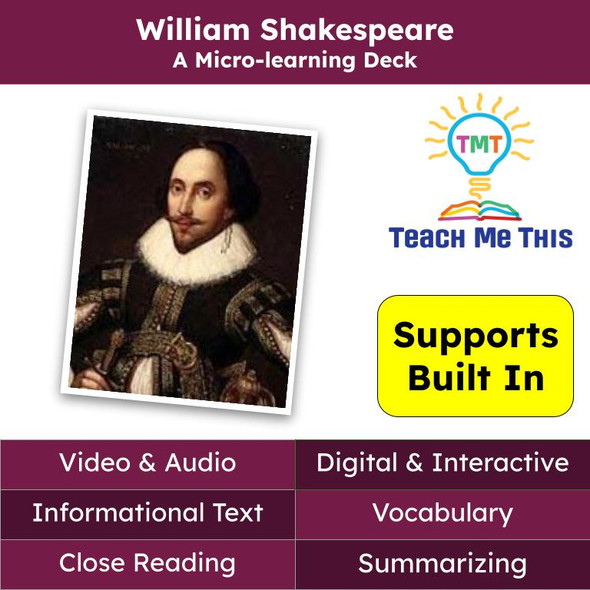 William Shakespeare Informational Text Reading Passage and Activities