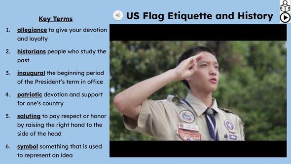US Flag Informational Text Reading Passage and Activities