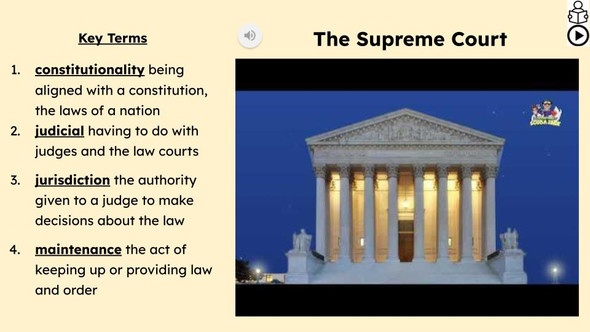 Supreme Court Informational Text Reading Passage and Activities