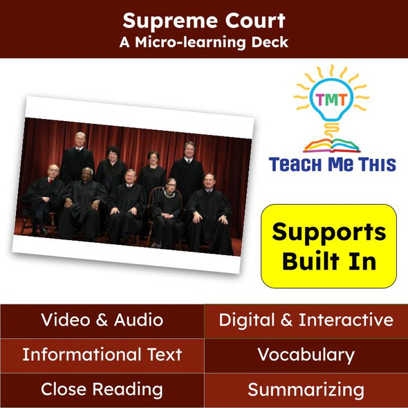 Supreme Court Informational Text Reading Passage and Activities