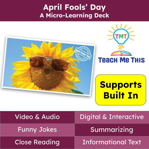 April Fools Day Informational Text Reading Passage and Activities