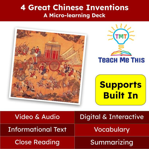 Ancient Chinese Inventions Informational Text Reading Passage and Activities