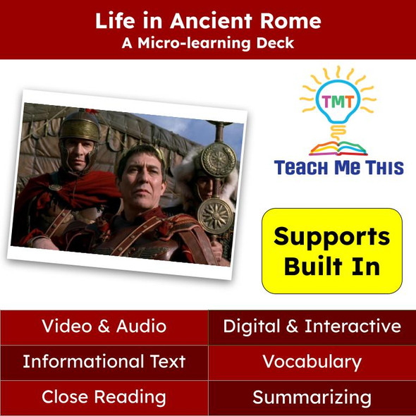Ancient Rome Informational Text Reading Passage and Activities