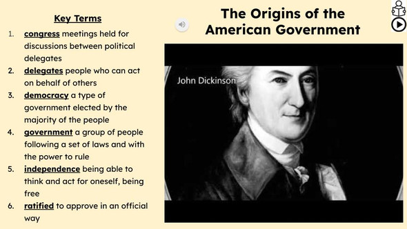 American Revolution Government  Informational Text Reading Passage and Activities