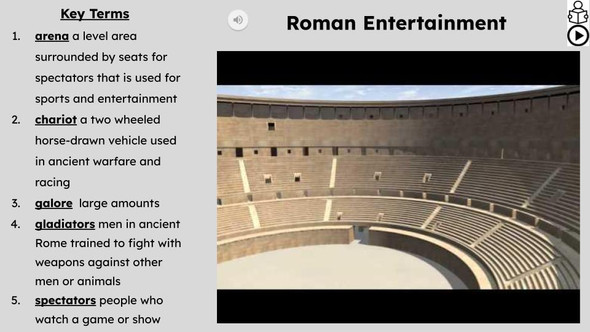 Ancient Rome Entertainment Informational Text Reading Passage and Activities