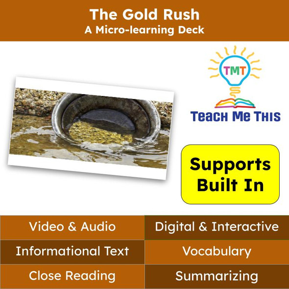 The Gold Rush Informational Text Reading Passage and Activities