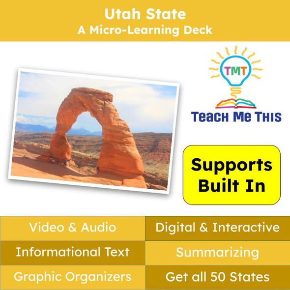 Utah (50 States and Capitals) Informational Text and Activities