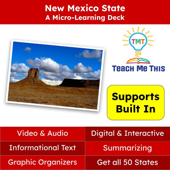 New Mexico (50 States and Capitals) Informational Text and Activities