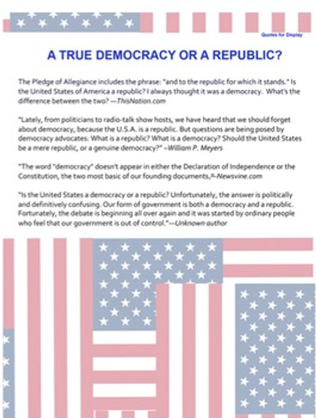 Is The U.S. a True Democracy or a Republic? (Government)