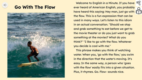 Go With The Flow Figurative Language Reading Passage and Activities