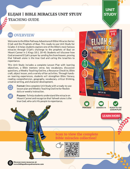Unit Study | Elijah & The Prophets of Baal (Grades 3-6)