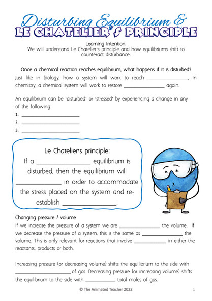 Bundle: Le Chatelier’s Principle and Equilibrium