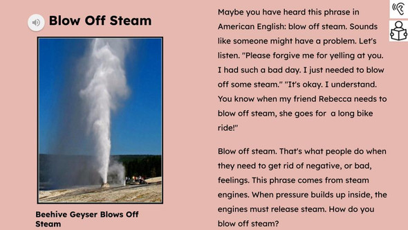 Blow Off Steam Figurative Language Reading Passage and Activities