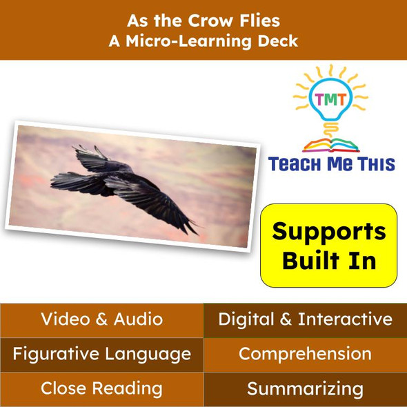 As the Crow Flies Figurative Language Reading Passage and Activities