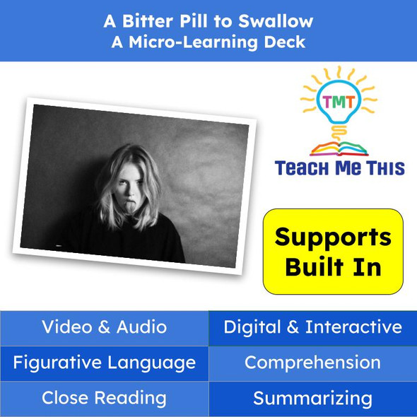 A Bitter Pill to Swallow Figurative Language Reading Passage and Activities