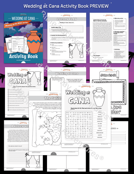 Miracles of the Bible: Wedding at Cana Activity Book