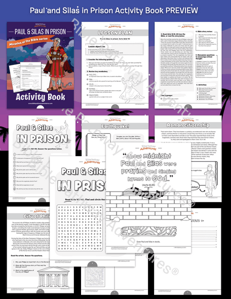 Miracles of the Bible: Paul & Silas in Prison Activity Book
