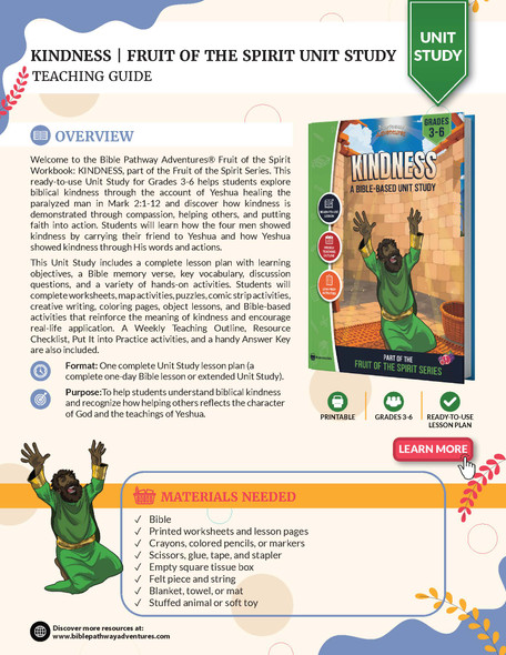 Unit Study | Kindness: Fruit of the Spirit (Grades 3-6)