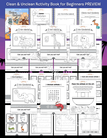Clean and Unclean Coloring Activity Book