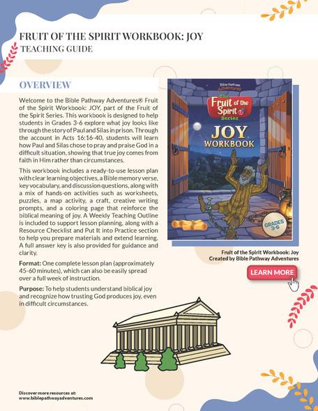 Joy: Fruit of the Spirit Workbook