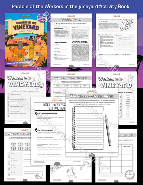 Bible Parable: Workers in the Vineyard Activity Book