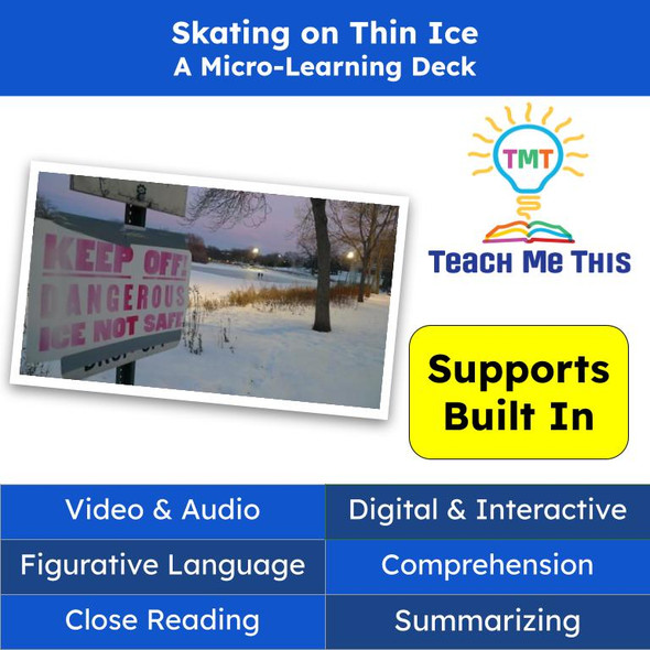 Skating on Thin Ice Figurative Language Reading Passage and Activities