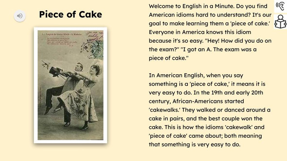 Piece of Cake Figurative Language Reading Passage and Activities