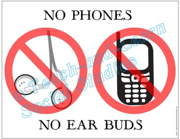 No Phones - No Earbuds - 11 x 17 Posters Variety Pack No Phones - No Earbuds - 11 x 17 Posters Variety Pack